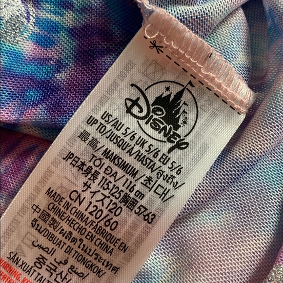 Disney Ily Purple Blue Mesh Swim Cover Up 5/6 GUC Tie Dye - Picture 10 of 15